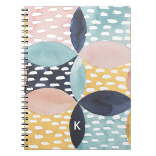 Monogram   Abstract cirkelpatroon Notitieboek
