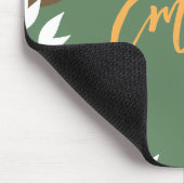 Monogram Abstract en natuur volle maan groen Muismat (Hoek)