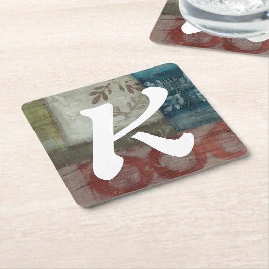 Monogram | Abstract erfgoed II Kartonnen Onderzetters (Schuin)