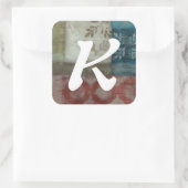 Monogram | Abstract erfgoed II Vierkante Sticker (Tas)