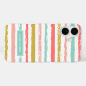 Monogram abstract gekleurde strepen Case-Mate iPhone case (Achterkant (horizontaal))