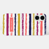 Monogram abstract gekleurde strepen Case-Mate iPhone case (Achterkant (horizontaal))