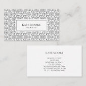 Monogram Abstract geometrisch patroon Visitekaartje (Voorkant / Achterkant)