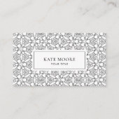 Monogram Abstract geometrisch patroon Visitekaartje (Voorkant)