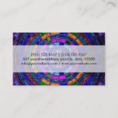 Monogram abstract kleurig mozaïekpatroon #10 visitekaartje (Achterkant)