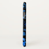 Monogram abstract kobalt blauw en zwart natte verf Case-Mate iPhone case (Achterkant / rechts)