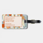 Monogram Abstract Matig Geometrisch Bagagelabel (Achterkant horizontaal)