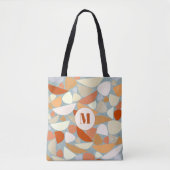 Monogram Abstract Matig Geometrisch Tote Bag (Voorkant)