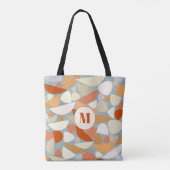 Monogram Abstract Matig Geometrisch Tote Bag (Achterkant)