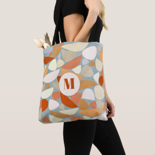 Monogram Abstract Matig Geometrisch Tote Bag