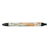 Monogram Abstract Matig Geometrisch Zwarte Inkt Pen (Voorkant)