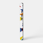Monogram Abstract Moderne Driehoeken  iPhone Hoesje (Linkerkant)