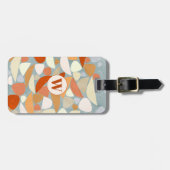 Monogram Abstract Moderne Geometrisch Bagagelabel (Voorkant horizontaal)