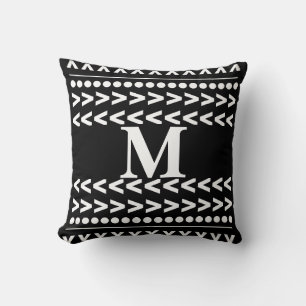 monogram abstract patroon geometrische moderne kus kussen