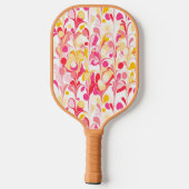 Monogram Abstract Patroon Roze Pickleball Paddle (Achterkant)