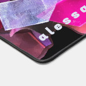 Monogram Abstract Pink Purple Ribbon Pieces 3D Bureaumat (Hoek)