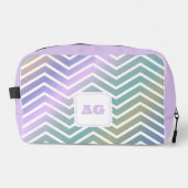 Monogram abstract regenboog chevron moderne Naai T Toilettasje (Voorkant)