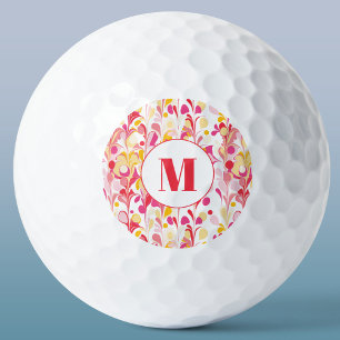 Monogram Abstract Retro Marmeren Patroon Golfballen