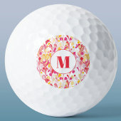 Monogram Abstract Retro Marmeren Patroon Golfballen