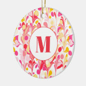 Monogram Abstract Retro Marmeren Patroon Keramisch Ornament (Links)
