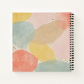 Monogram Abstract Schetsboek Met Naam Notitieboek (Achterkant)