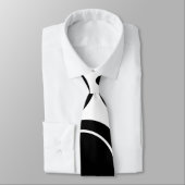 Monogram Abstract Zwart Wit Blush Roze Stropdas (Gebonden)