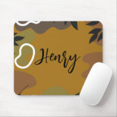 Monogram Abstracte achtergrond en blad van de Most Muismat (Met muis)