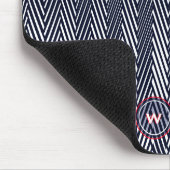 Monogram abstracte geometrische zwarte en witte st muismat (Hoek)