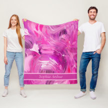Monogram Abstracte Kunst Paars Roze modern