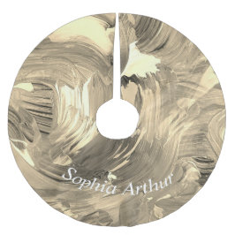 Monogram Abstracte Kunstpenseelstreek Vintage Stij Kerstboom Rok