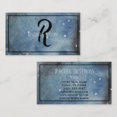 Monogram Abstracte Modern Art Waterverf Visitekaartje (Voorkant / Achterkant)