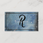 Monogram Abstracte Modern Art Waterverf Visitekaartje (Voorkant)