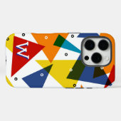Monogram Abstracte moderne driehoeken Case-Mate iPhone Case (Achterkant (horizontaal))