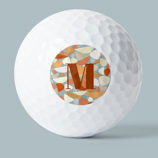 Monogram Abstracte Moderne Geometrische Kunst Golfballen