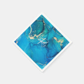 Monogram Abstracte naam blauwe en goudgrijze roebe Servet (Hoek)