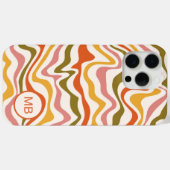 Monogram Abstracte Strepen Modern Persoonlijk Case-Mate iPhone Case (Achterkant (horizontaal))