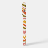 Monogram Abstracte Strepen Modern Persoonlijk iPhone Hoesje (Linkerkant)