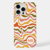 Monogram Abstracte Strepen Modern Persoonlijk iPhone Hoesje (Achterkant)