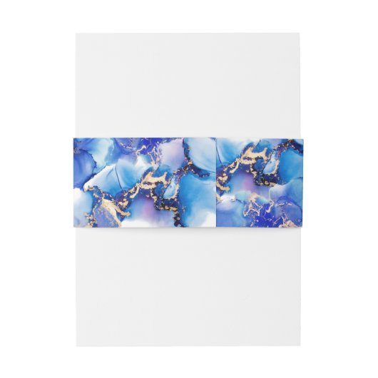 Monogram Abstracte Waterverf Bruiloft Uitnodigingen Wikkel (Achterkant Voorbeeld)