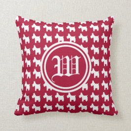 Monogram accijnsgoed (Westies) Kussen