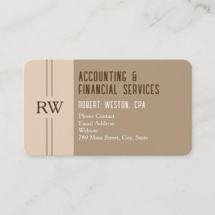 Monogram Accountant Financieel Fiscale Specialist  Visitekaartje