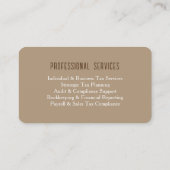 Monogram Accountant Financieel Fiscale Specialist Visitekaartje (Achterkant)