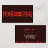 Monogram Accounting Company — Shades of Red Visitekaartje (Voorkant / Achterkant)