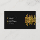 Monogram Accounting Services - Black en Gold Visitekaartje (Achterkant)