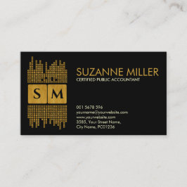 Monogram Accounting Services - Black en Gold Visitekaartje