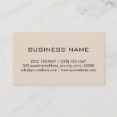 Monogram achtergrond amandelkleur visitekaartje (Achterkant)