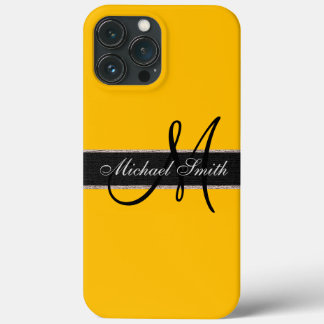Monogram Achtergrond Amber Kleur Case-Mate iPhone Case