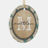 Monogram achtergrond keramisch ornament (Rechts)