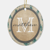 Monogram achtergrond keramisch ornament (Links)