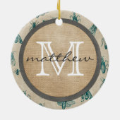 Monogram achtergrond keramisch ornament (Achterkant)